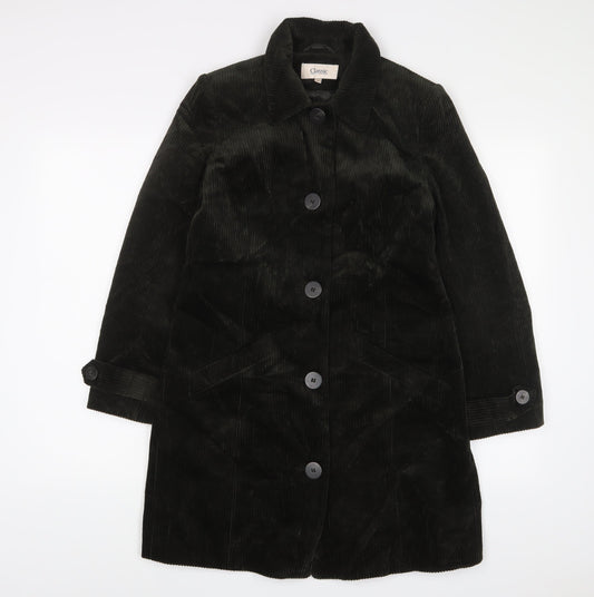 Womens UK Size 8 Classic Green Overcoat