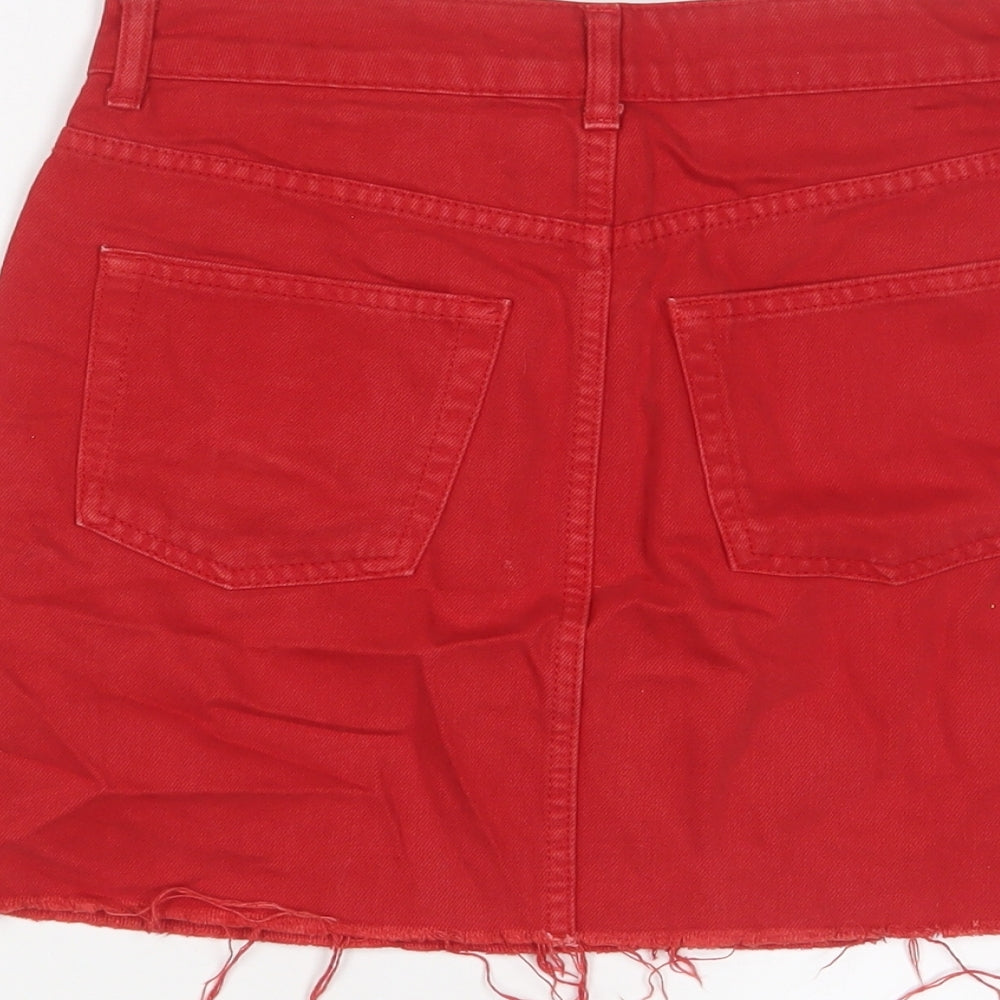 Womens UK Size 8 Topshop A-Line Denim Skirt