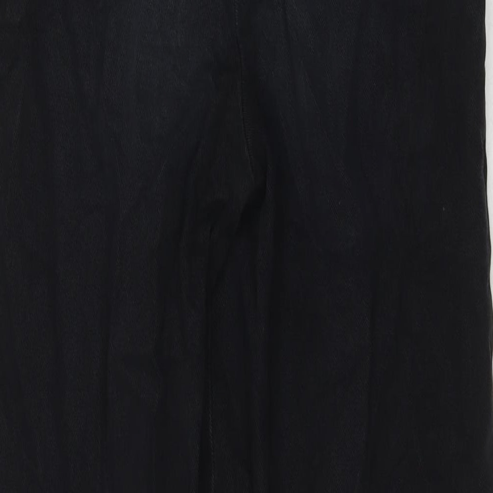 NEXT Womens Black Cotton Straight Jeans Size 10 L28 in Regular Zip