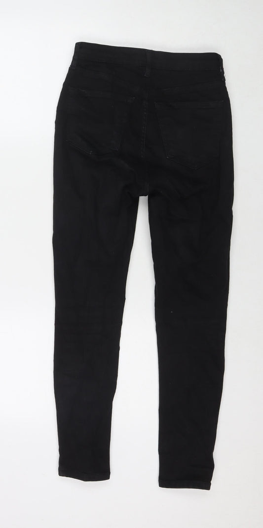 Topshop Womens Black Polyester Blend Skinny Jeans Size 26 in L30 in Regular Zip