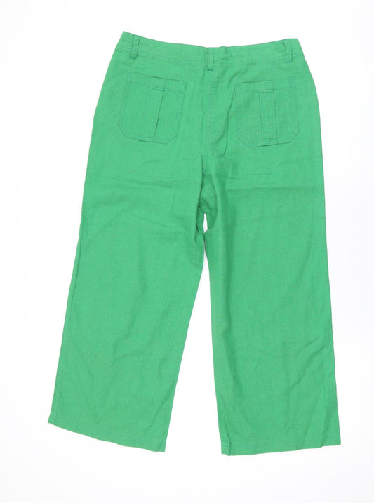 Womens UK Size 10 Epilogue Regular Fit Green Trousers