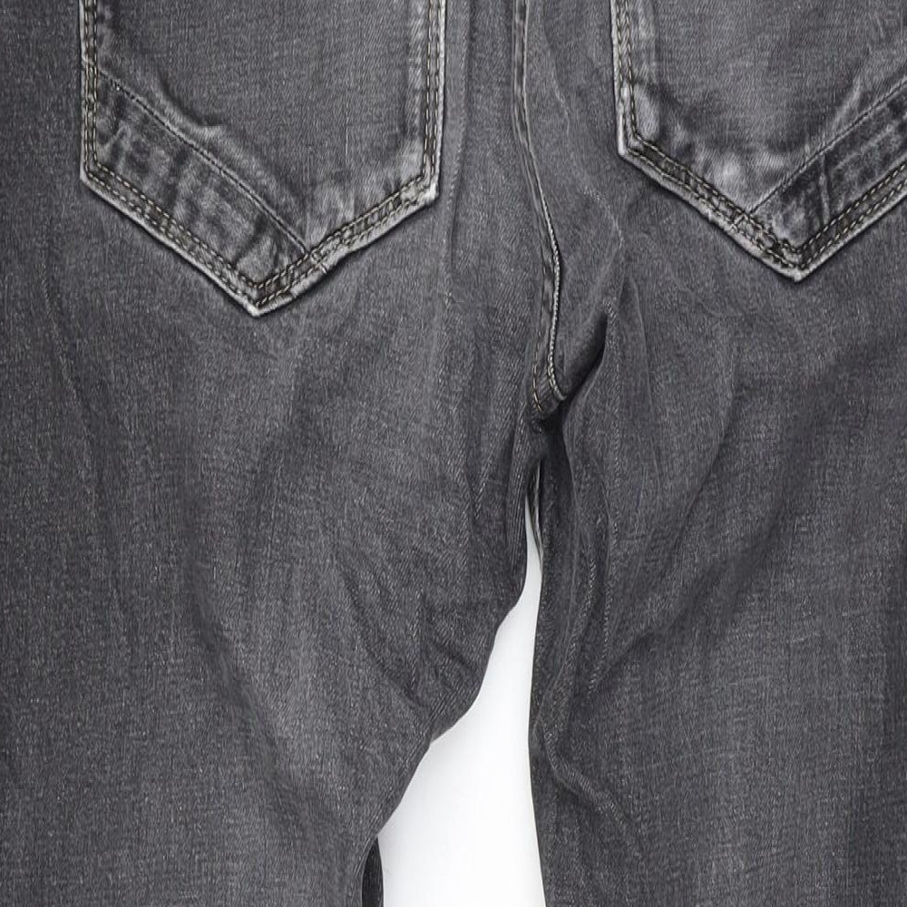 Autograph Mens Grey Cotton Skinny Jeans Size 32 in L32 in Regular Zip