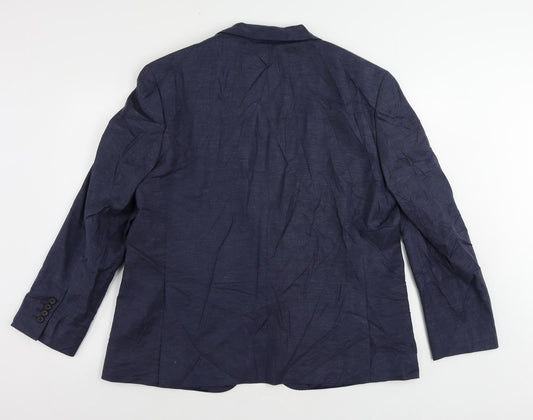 Mens UK Size 46 Marks and Spencer Regular Blue Suit Jacket