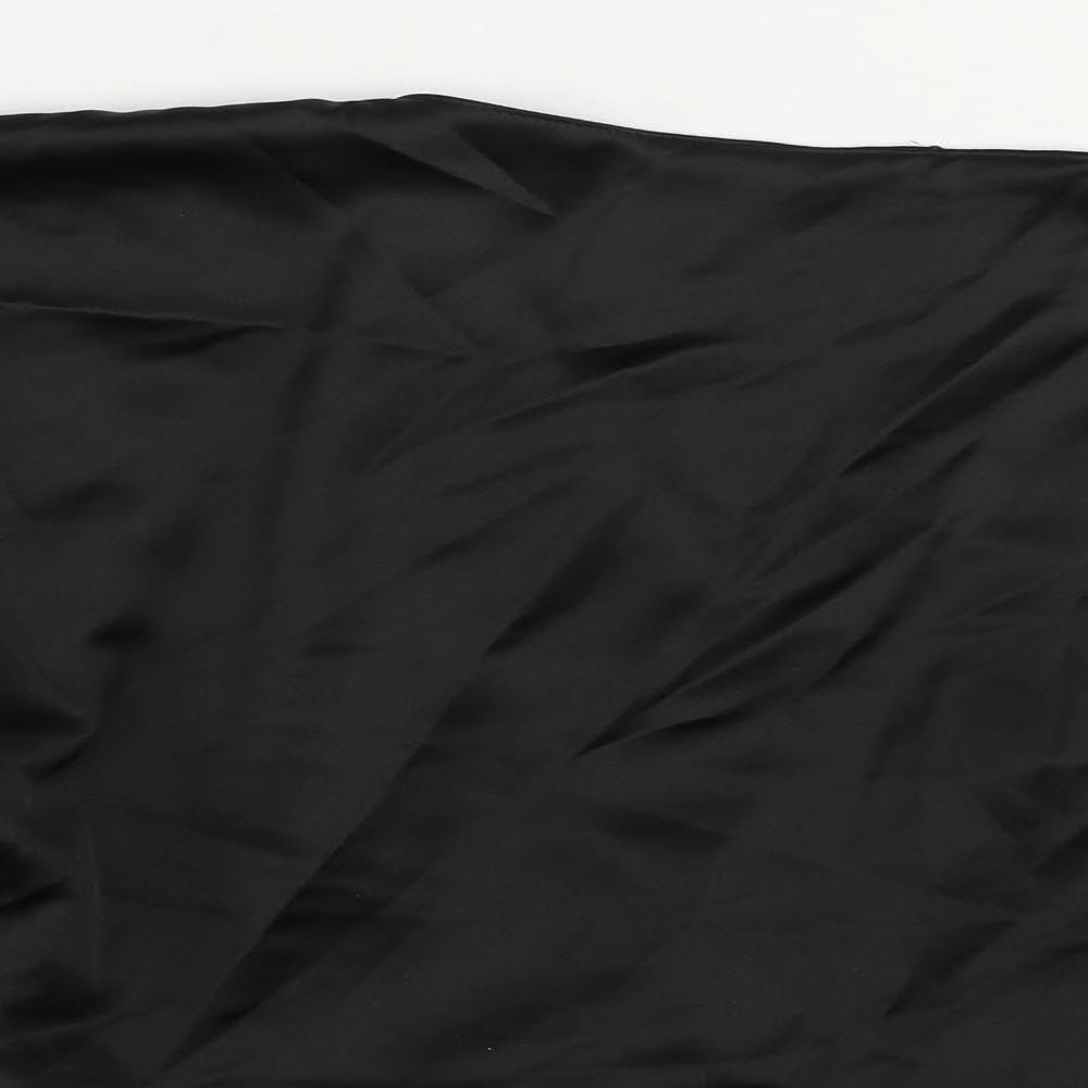 Womens UK Size M Zara Black Cropped Blouse