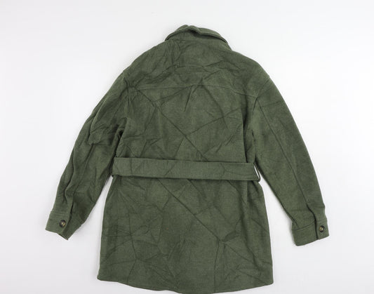 Womens UK Size 10 Marks and Spencer Green Pea Coat