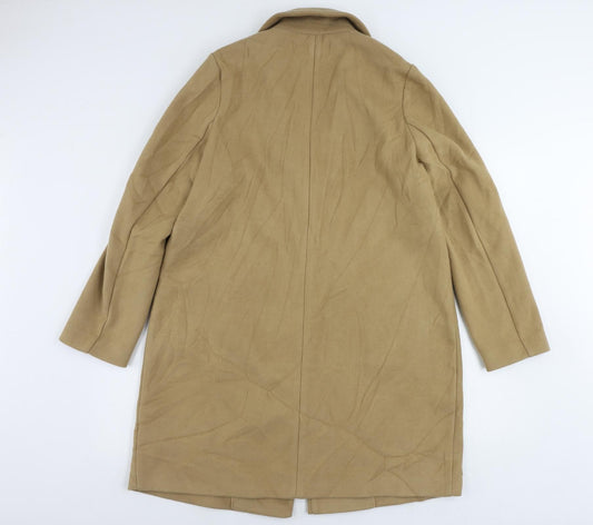 Womens UK Size 14 Marks and Spencer Beige Overcoat