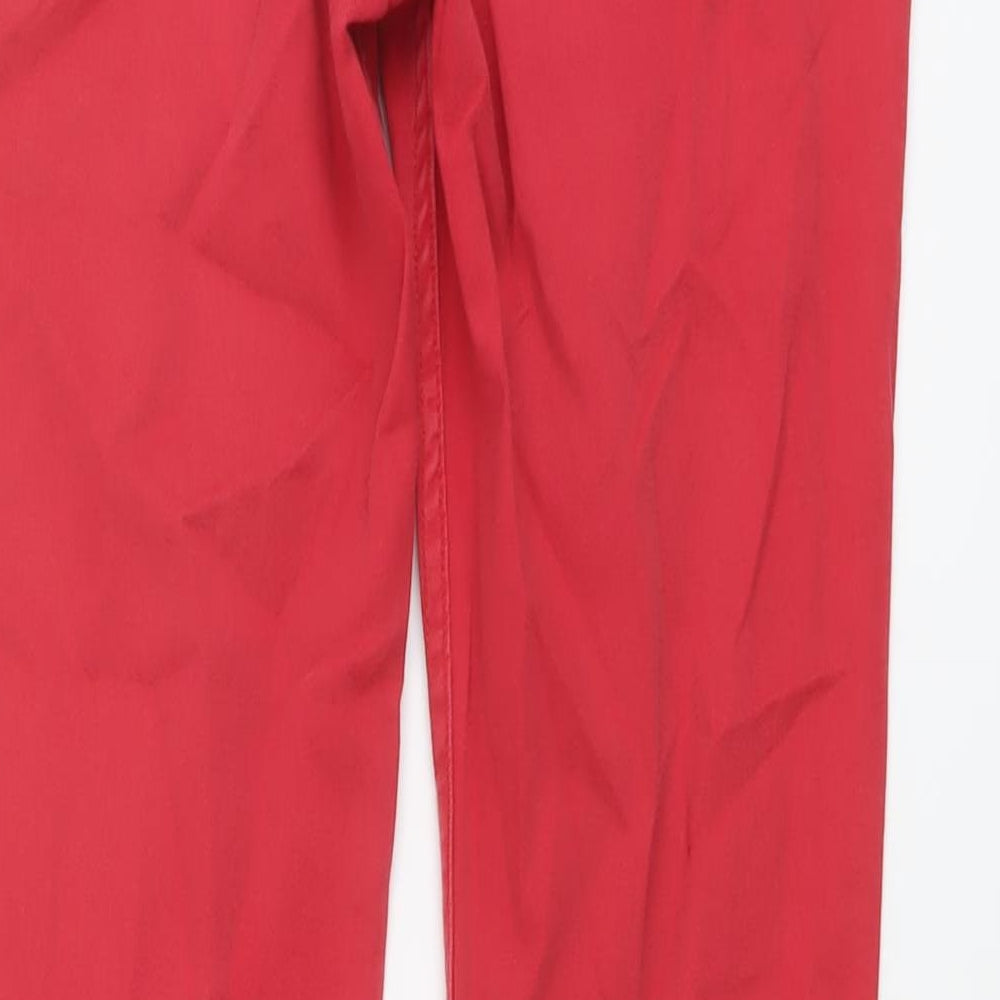 Per Una Womens Pink Cotton Straight Jeans Size 10 L31 in Regular Button