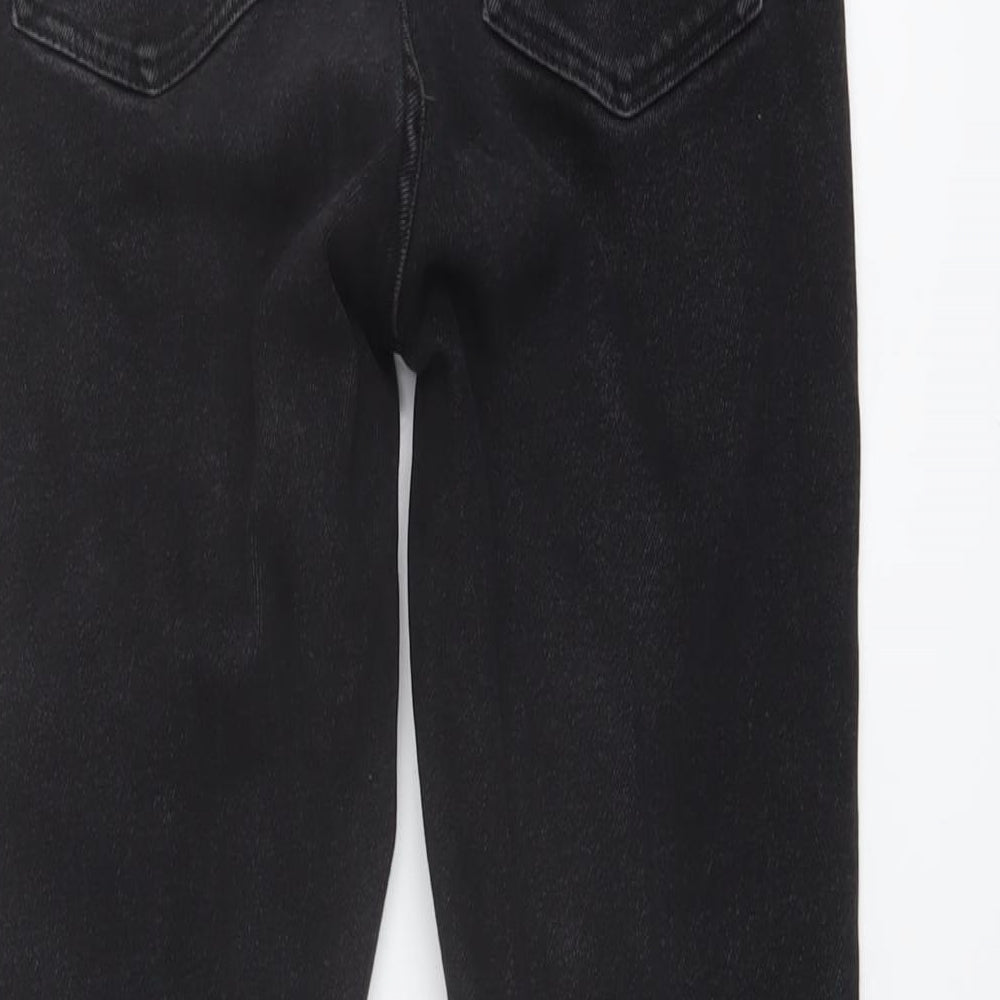 Denim & Co. Womens Black Cotton Skinny Jeans Size 12 L26 in Regular Button