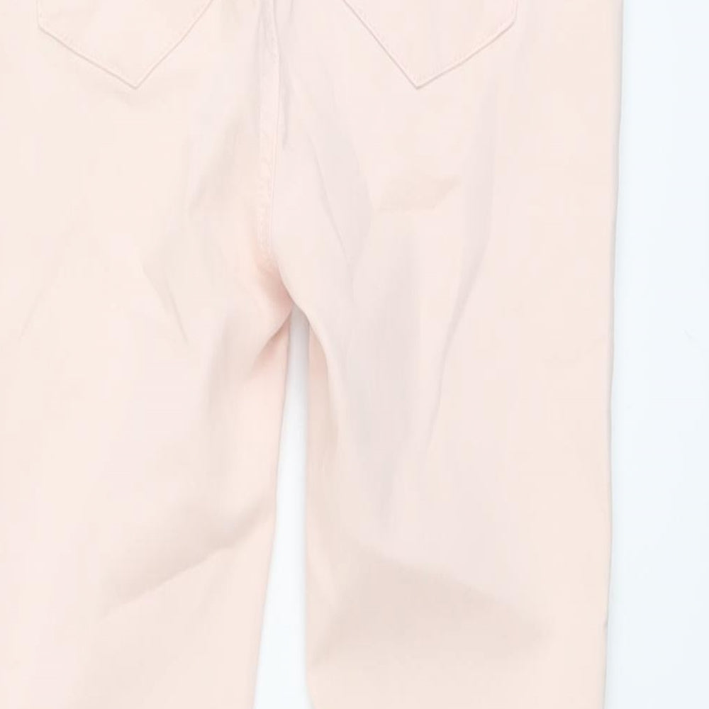 Peacocks Womens Pink Cotton Skinny Jeans Size 10 L25 in Regular Button
