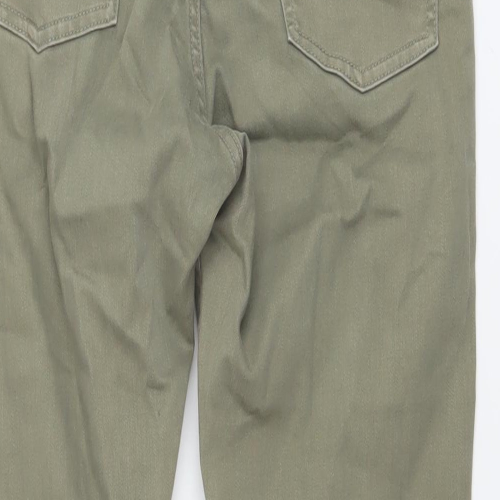 Uniqlo Womens Green Cotton Straight Jeans Size 28 in L28 in Regular Button