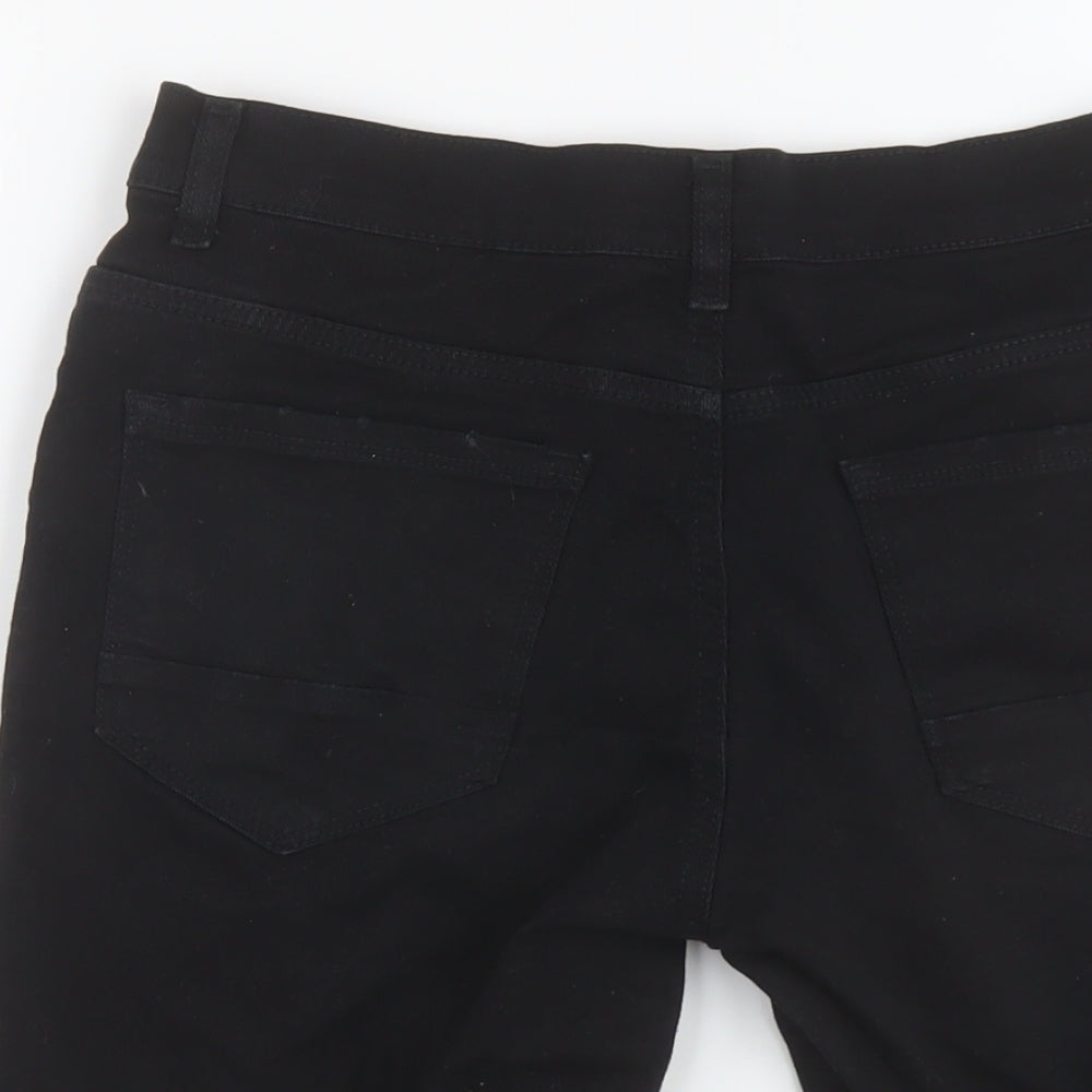Denim & Co. Mens Black Cotton Bermuda Shorts Size 28 in L11 in Regular Button