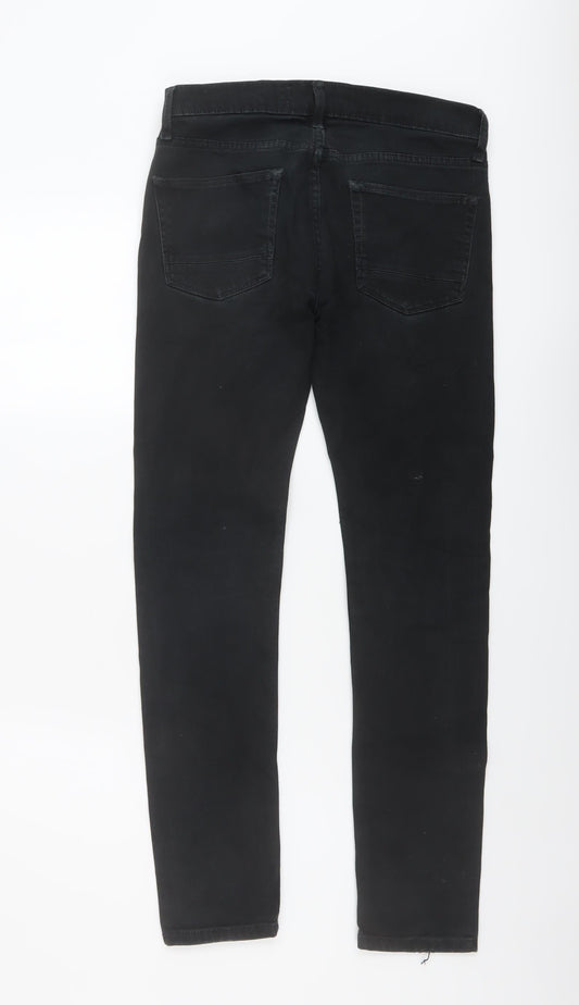 Mens UK Size 28 in Topman Regular Fit Skinny Black Jeans