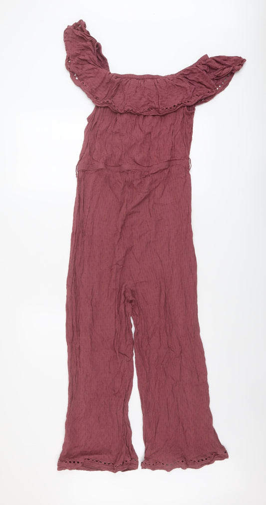 NEXT Womens Pink Viscose Jumpsuit One-Piece Size 10 Pullover
