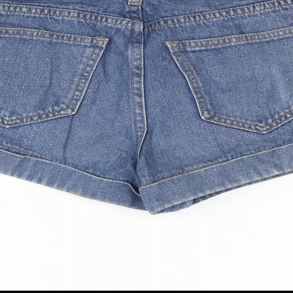 FOREVER 21 Womens Blue Cotton Basic Shorts Size 26 in Regular Zip