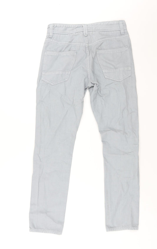 Womens UK Size 30 Topman Regular Fit Straight Blue Jeans