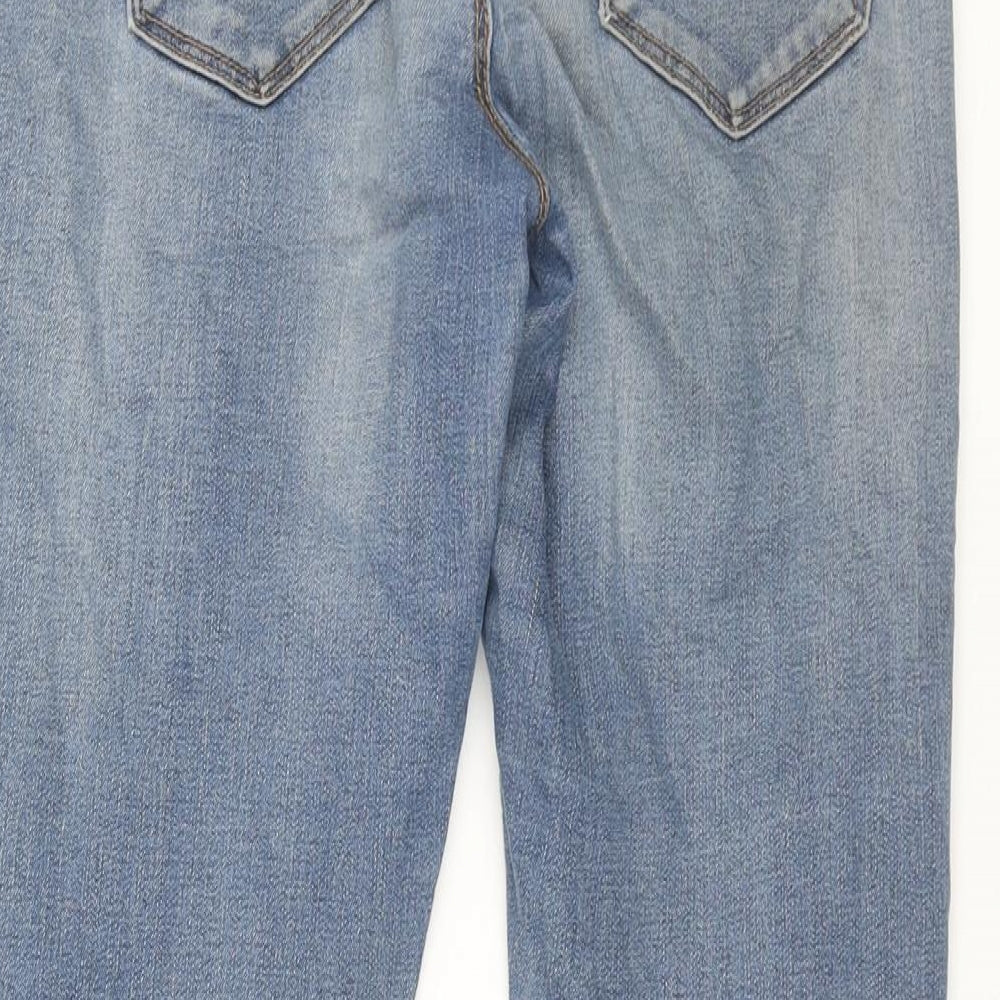 Denim & Co. Womens Blue Cotton Skinny Jeans Size 10 L28 in Regular Zip