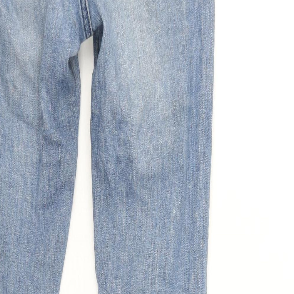 Divided by H&M Womens Blue Cotton Skinny Jeans Size 4 L26 in Regular Zip