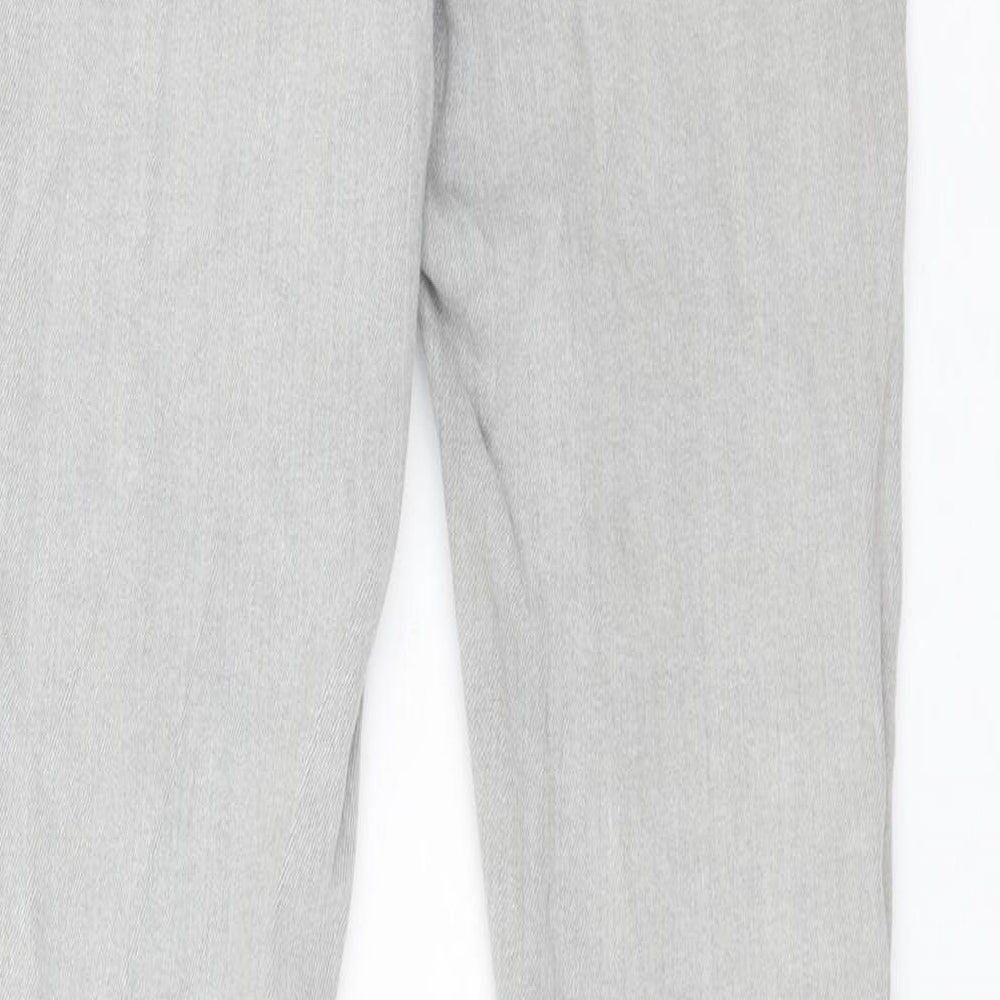 Denim & Co. Womens Grey Cotton Skinny Jeans Size 12 L27 in Regular Zip