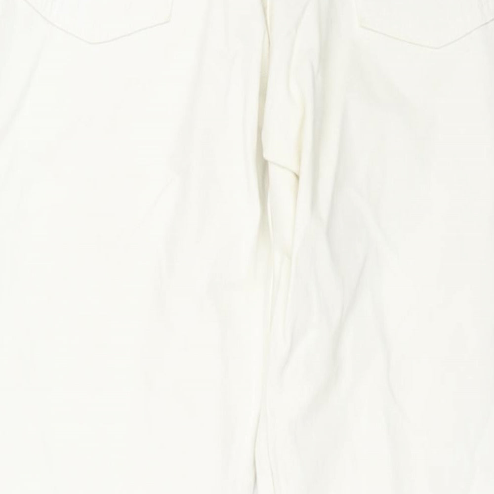 Levi's Womens White Cotton Tapered Jeans Size 29 in L30 in Regular Zip