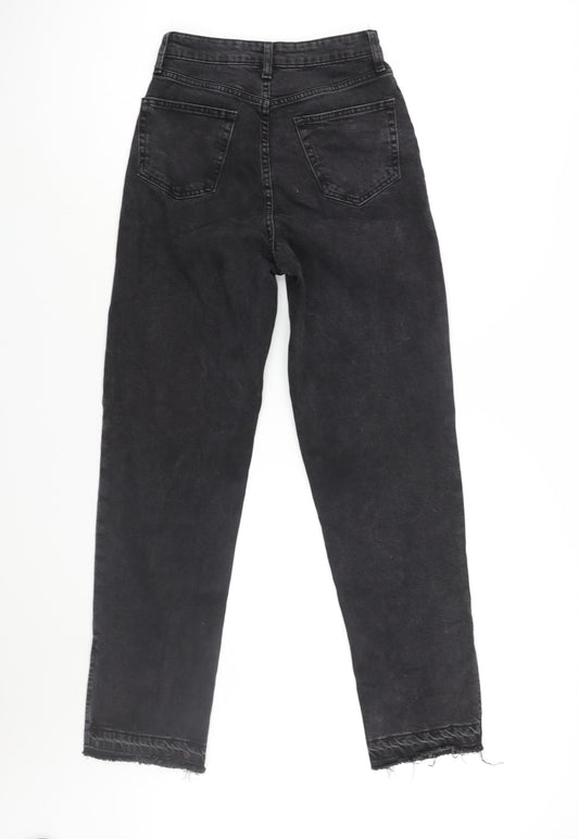 Divided by H&M Womens Black Cotton Tapered Jeans Size 6 L30 in Regular Zip