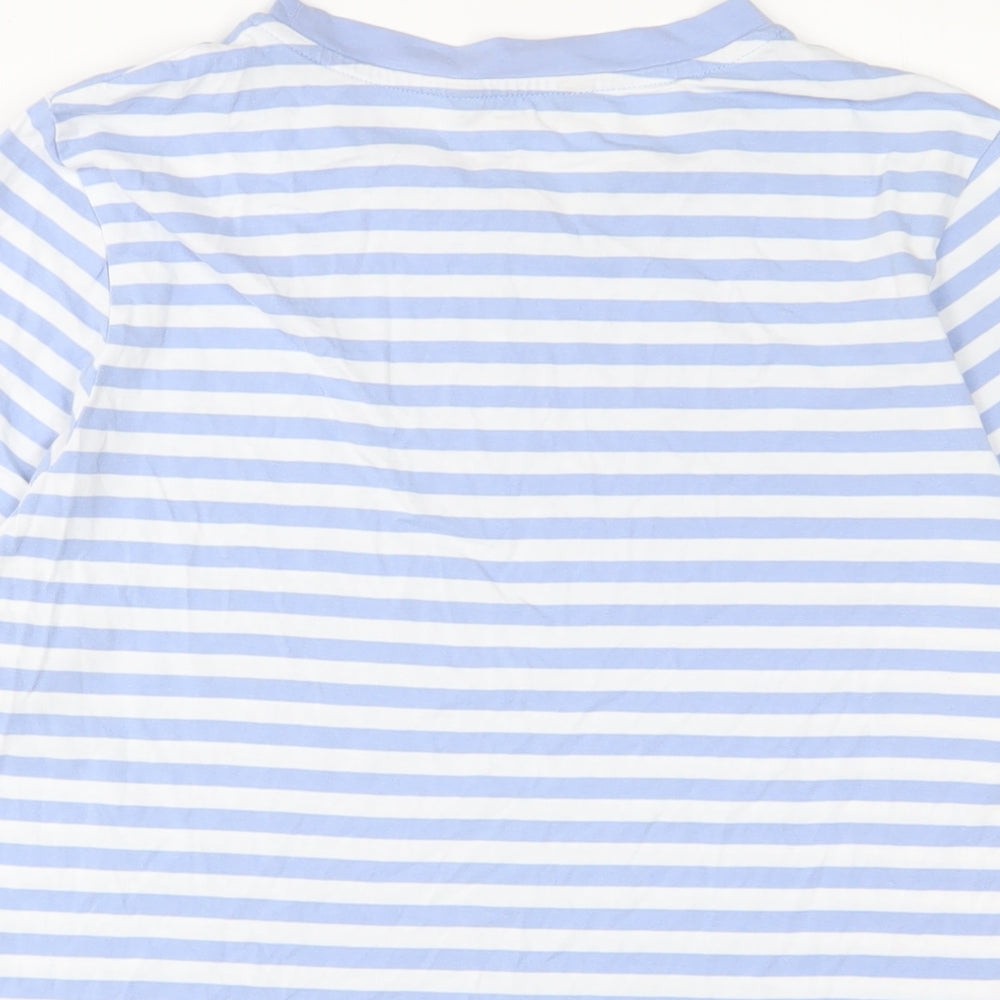 Womens UK Size 14 Marks and Spencer Blue Basic T-Shirt