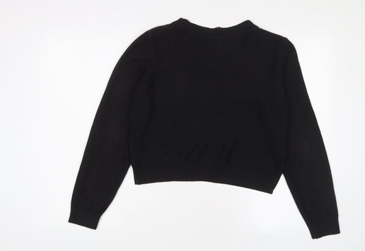 Womens UK Size 12 H&M Black Pullover Jumper