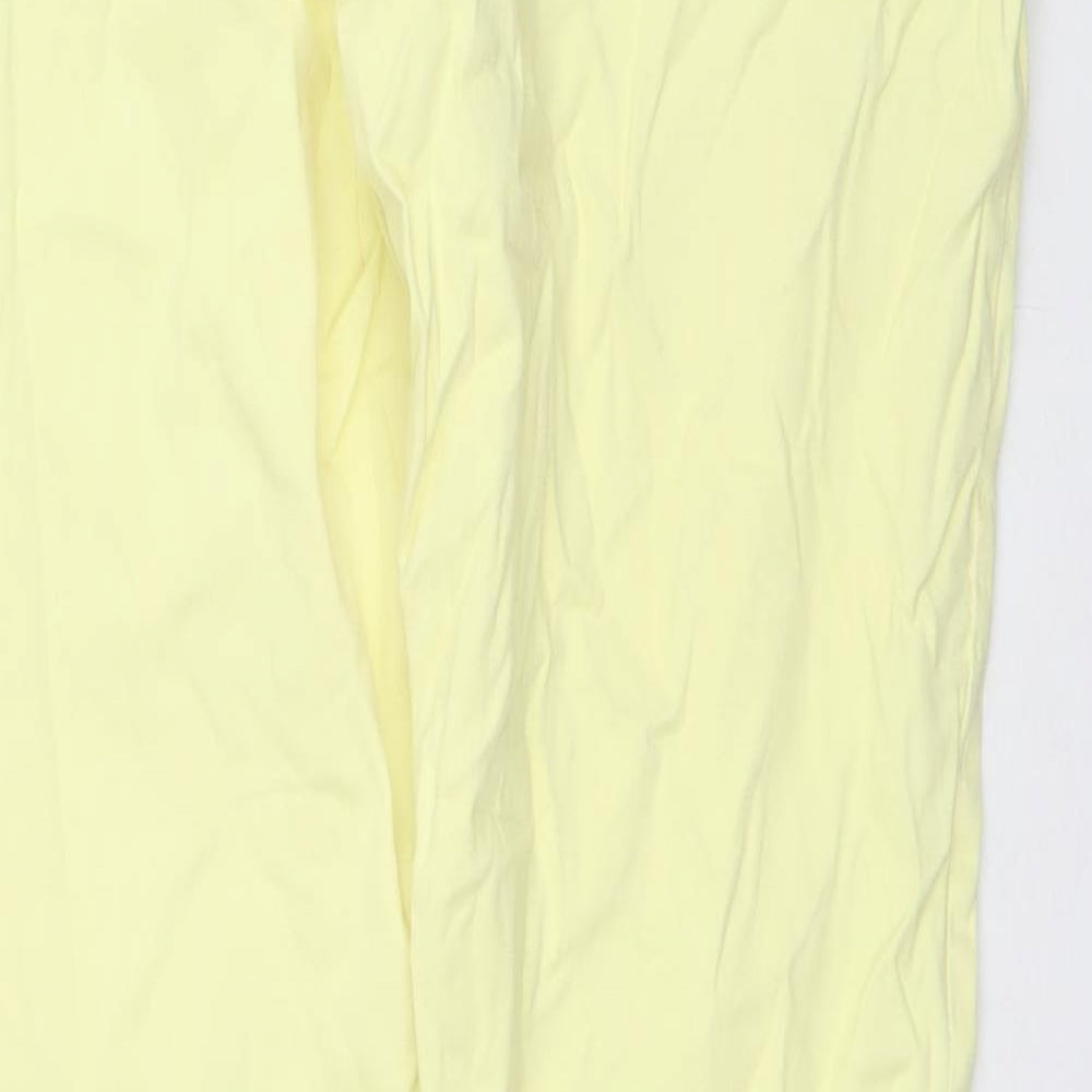 Love Jeans Womens Yellow Cotton Straight Jeans Size 12 L28 in Regular Zip