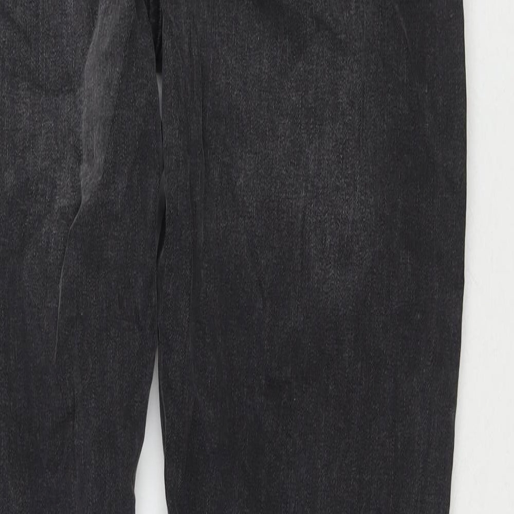 A-Frame Mens Black Cotton Straight Jeans Size 38 in L27 in Regular Zip