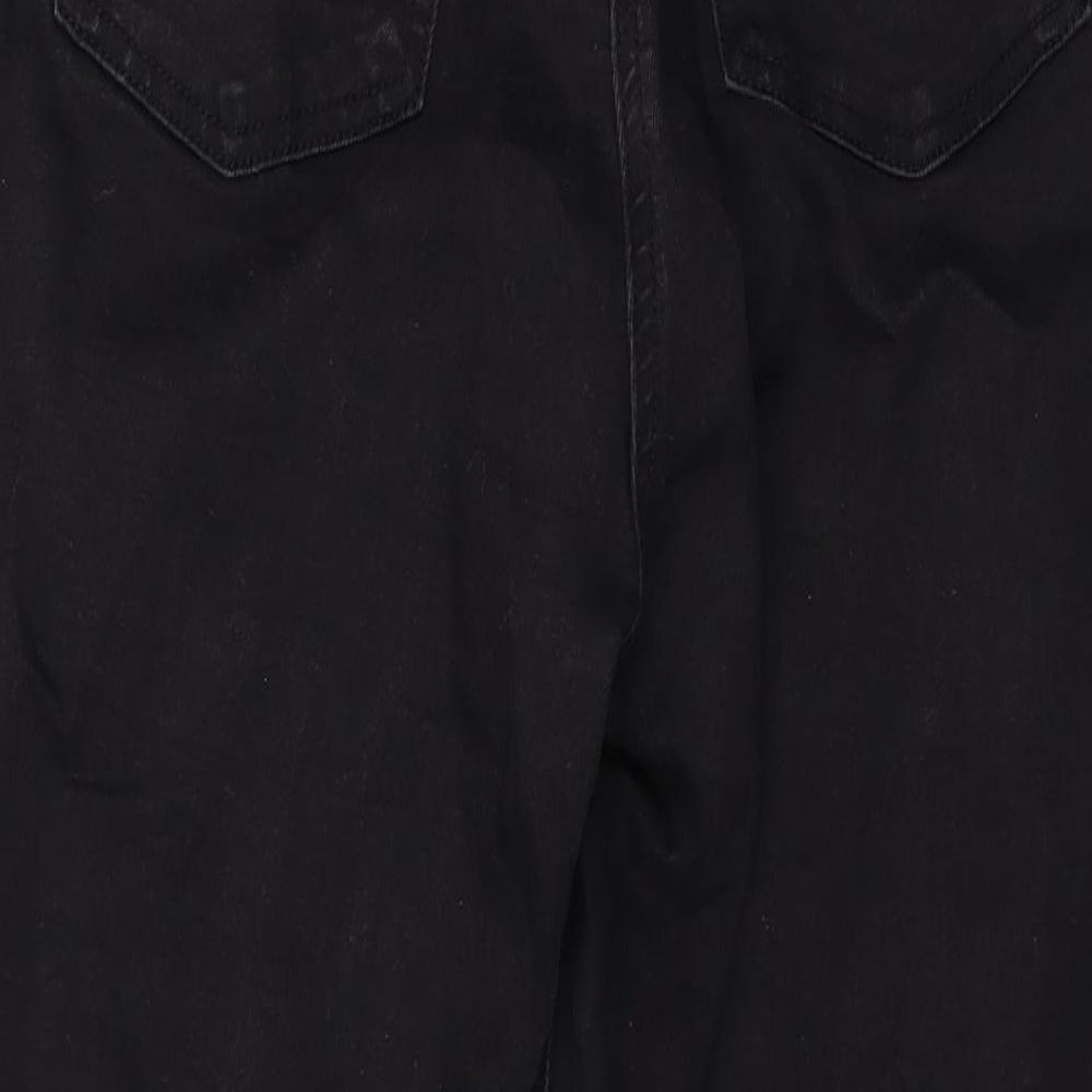 Denim & Co. Womens Black Cotton Skinny Jeans Size 14 L26 in Regular Zip