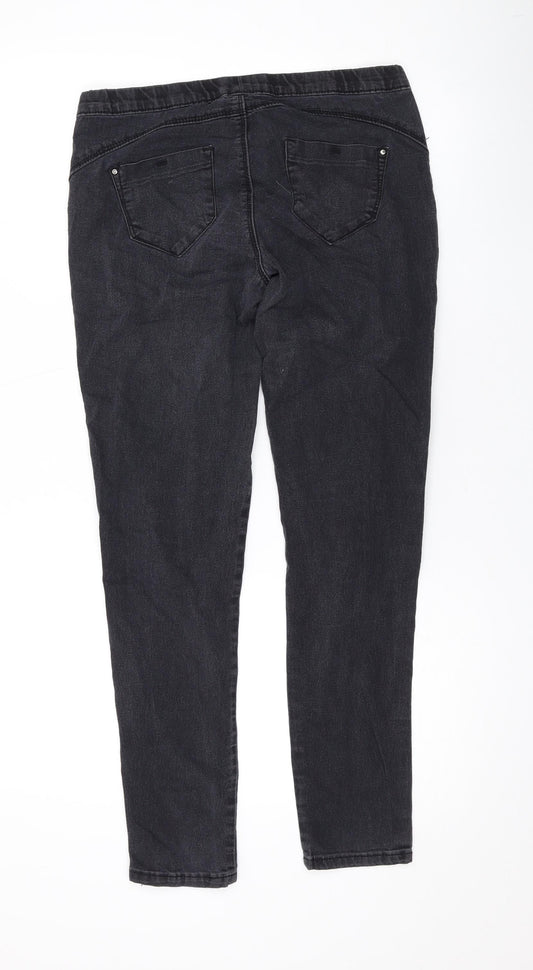 Denim & Co. Womens Black Cotton Jegging Jeans Size 10 L28 in Regular