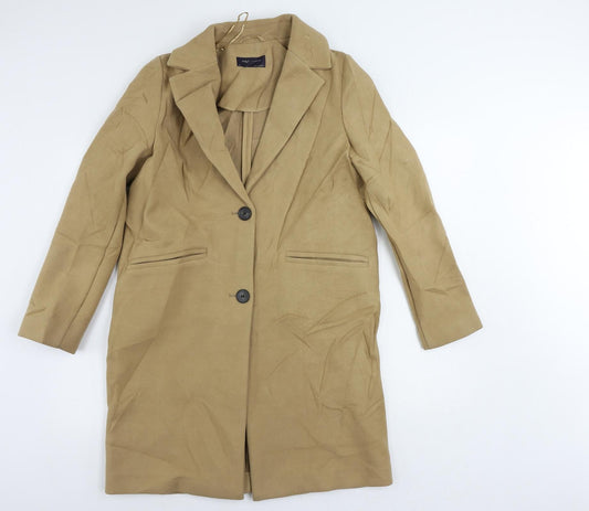 Womens UK Size 10 Marks and Spencer Beige Overcoat