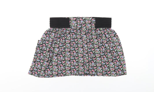 Jane Norman Womens Multicoloured Floral Viscose A-Line Skirt Size 12