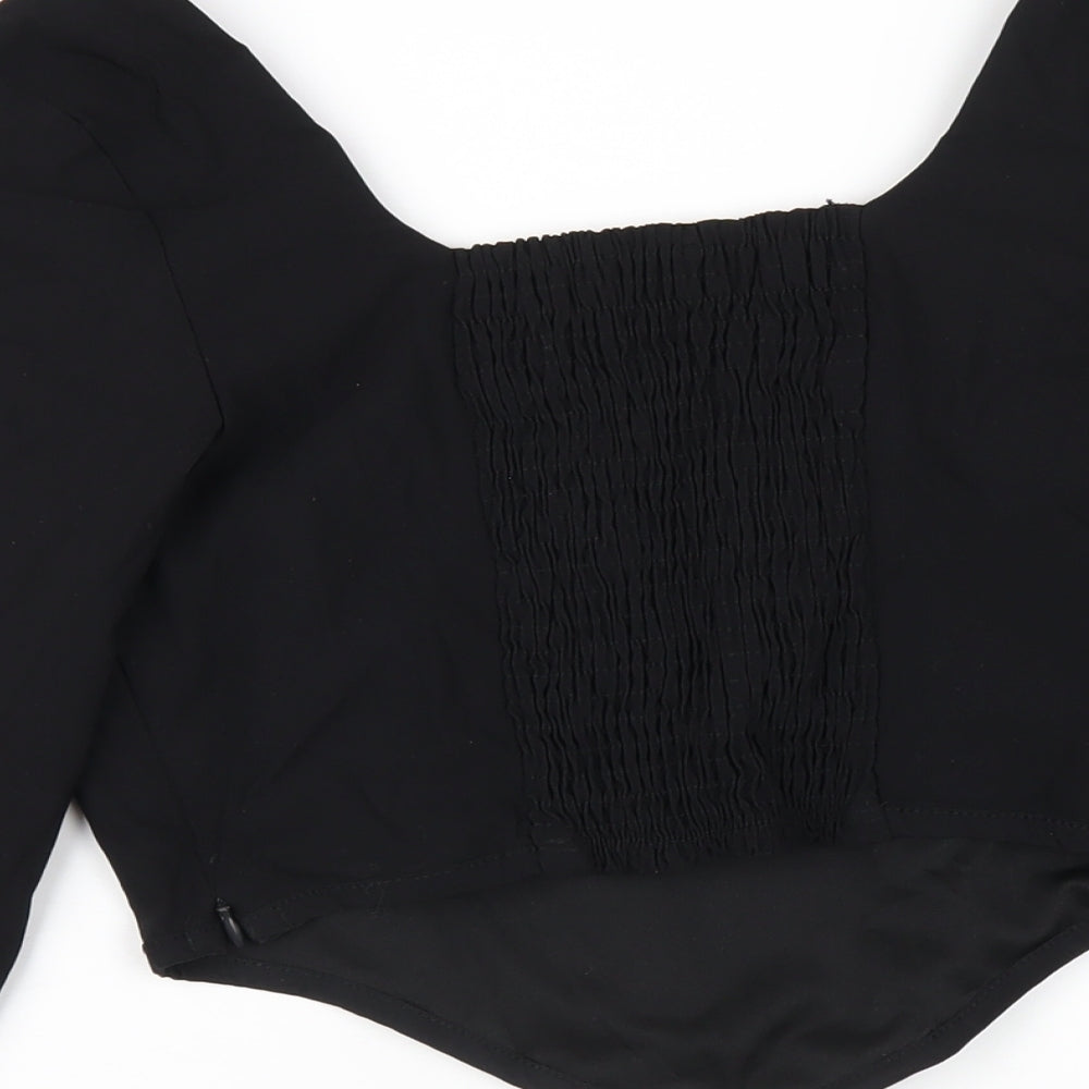 Womens UK Size 12 H&M Black Basic T-Shirt
