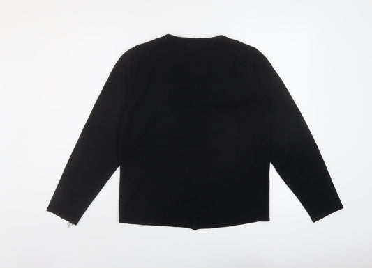 Womens UK Size S MACKAYS Black Cardigan Jumper