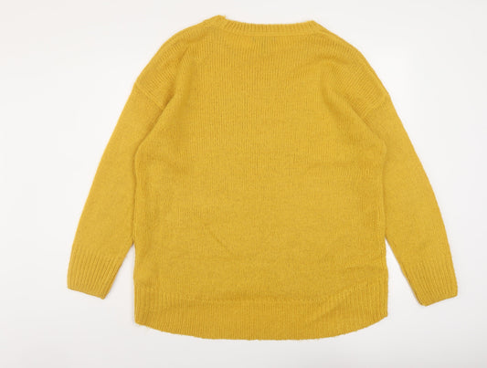 Womens UK Size L New Look Yellow Pullover Jumper