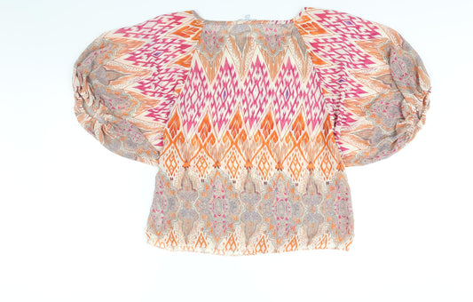 Womens UK Size 14 Red Herring Multicoloured Basic Blouse