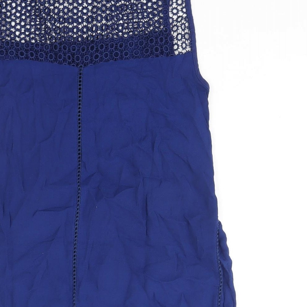 Womens UK Size XS Zara Blue Camisole Blouse