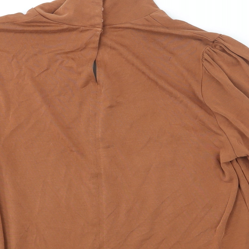 Womens UK Size 10 Marks and Spencer Brown Basic Blouse