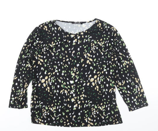 Womens UK Size 16 Mia Moda Black Basic Blouse