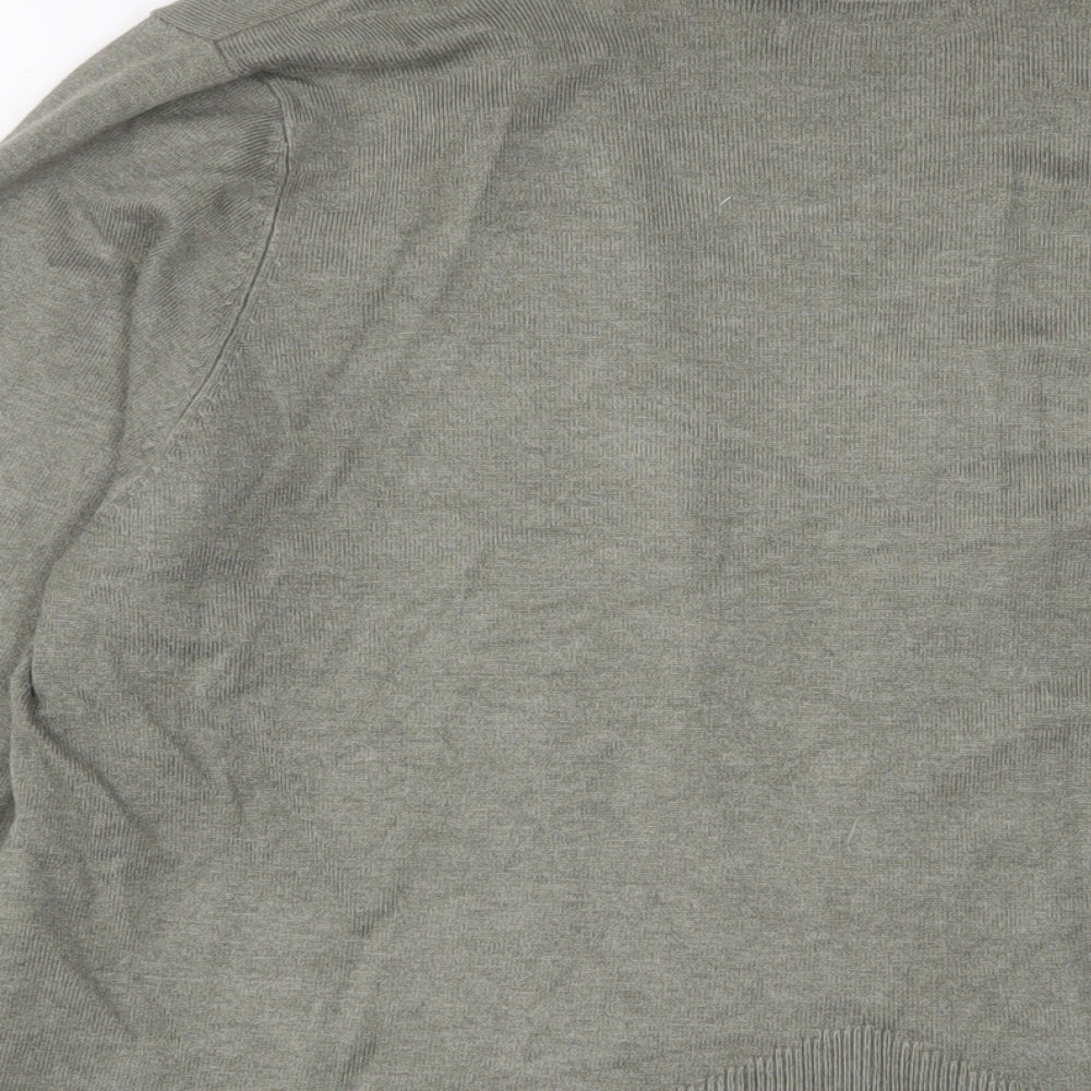 Classic Womens Green V-Neck Viscose Cardigan Jumper Size 18 - Open