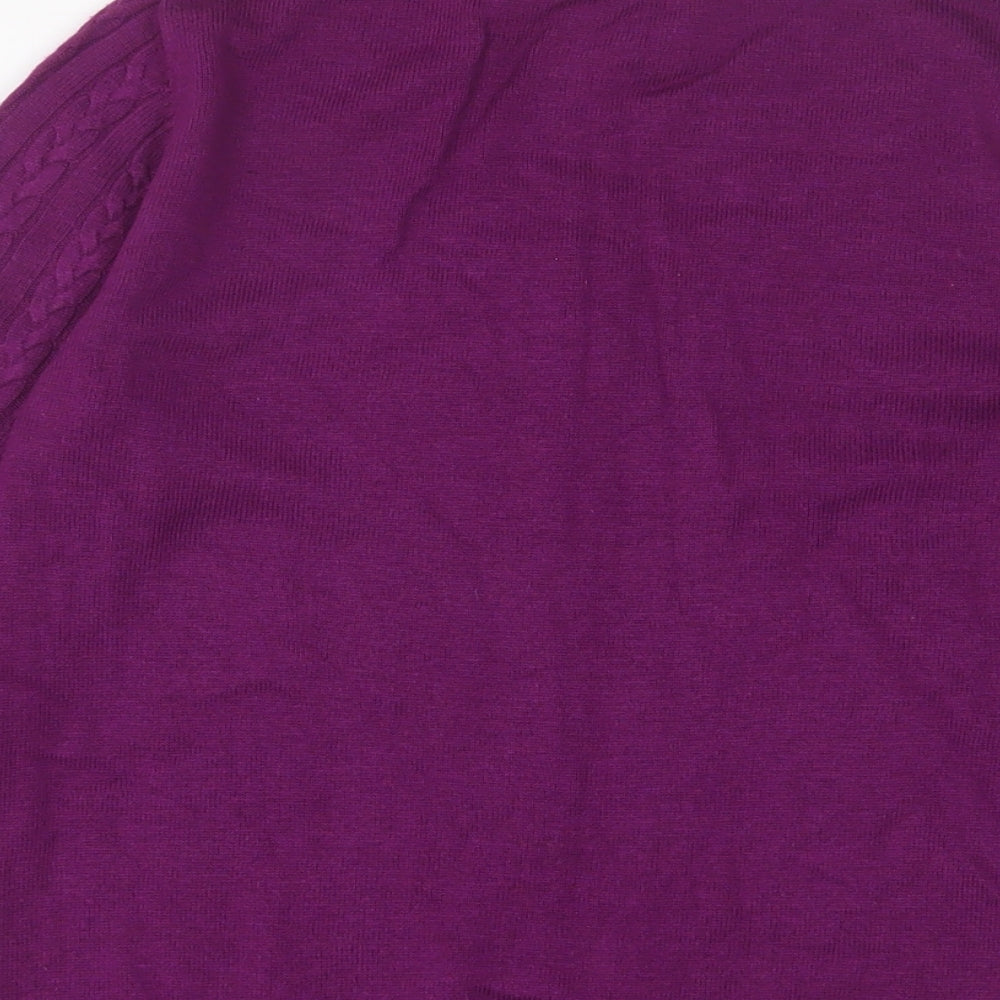 Womens UK Size M H&M Purple Pullover Jumper