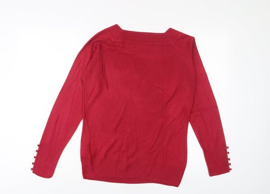Womens UK Size M Marks and Spencer Pink Pullover Jumper