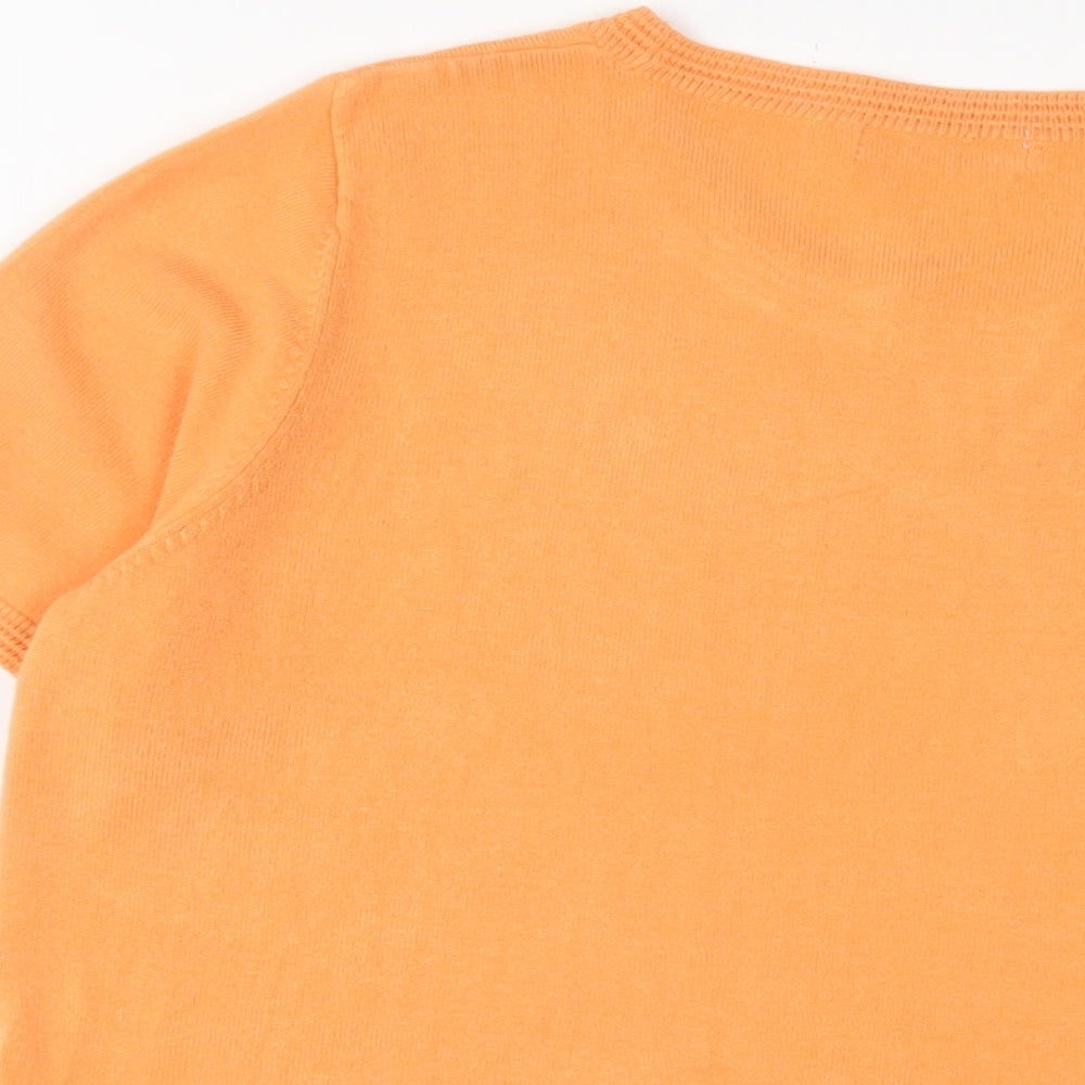 Womens UK Size 16 Classic Orange Pullover Jumper