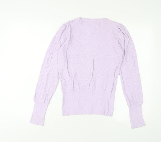 Womens UK Size 8 Marks and Spencer Purple Pullover Jumper