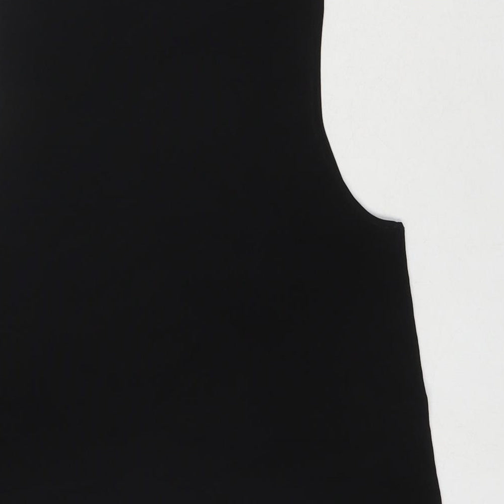 Womens UK Size S Zara Black Basic Tank