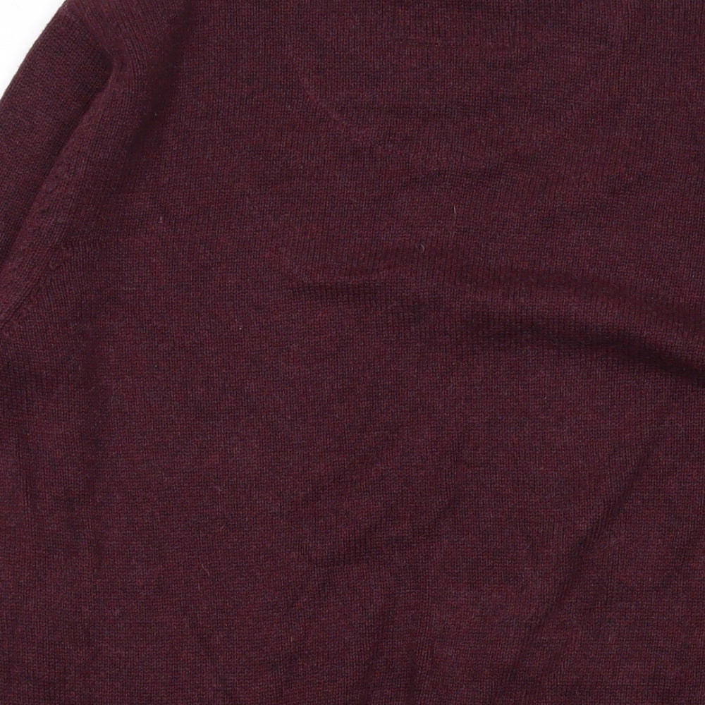 Kronstadt Mens Purple Round Neck Cotton Pullover Jumper Size S Long Sleeve