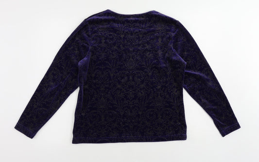 Womens UK Size 8 Emreco Purple Basic Blouse