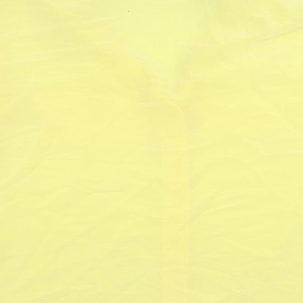Womens UK Size 8 Planet Yellow Basic Button-Up