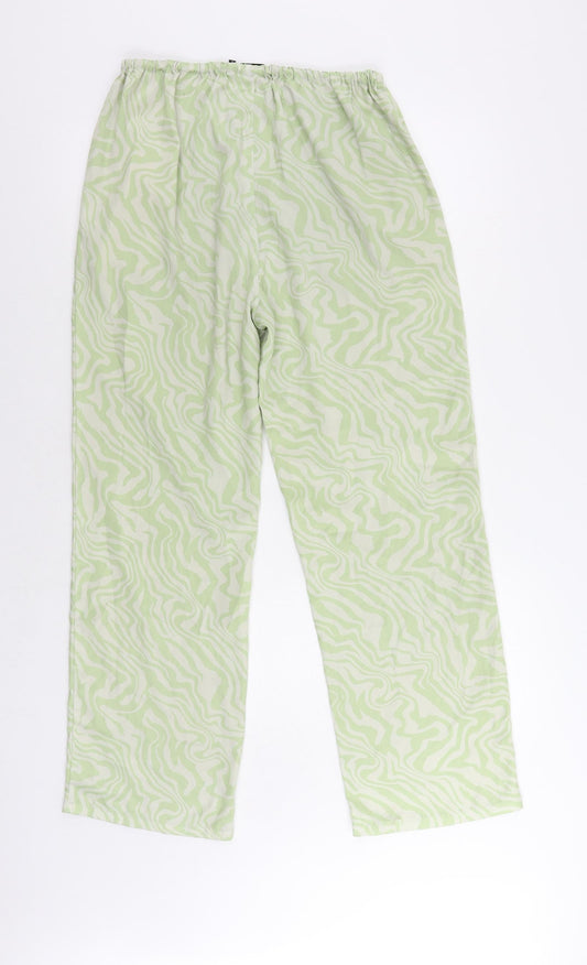 Womens UK Size 10 ASOS Regular Fit Green Trousers