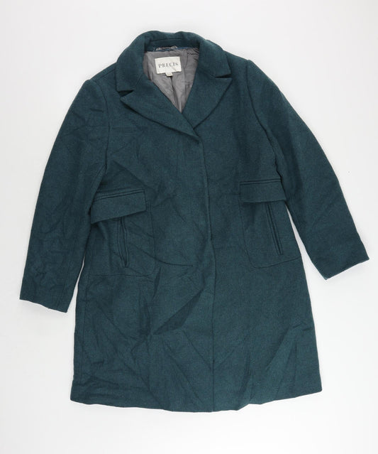 Womens UK Size 14 CC Green Overcoat